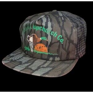 Vintage Frank J Upchurch Hat Cap Snap Back Camouflage Mesh Trucker Duck Mens 80s